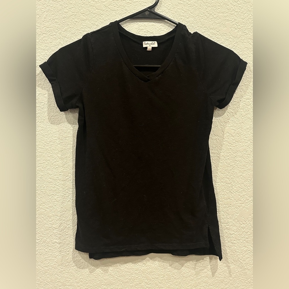 Girls Splendid Black V-Neck Shirt - 12